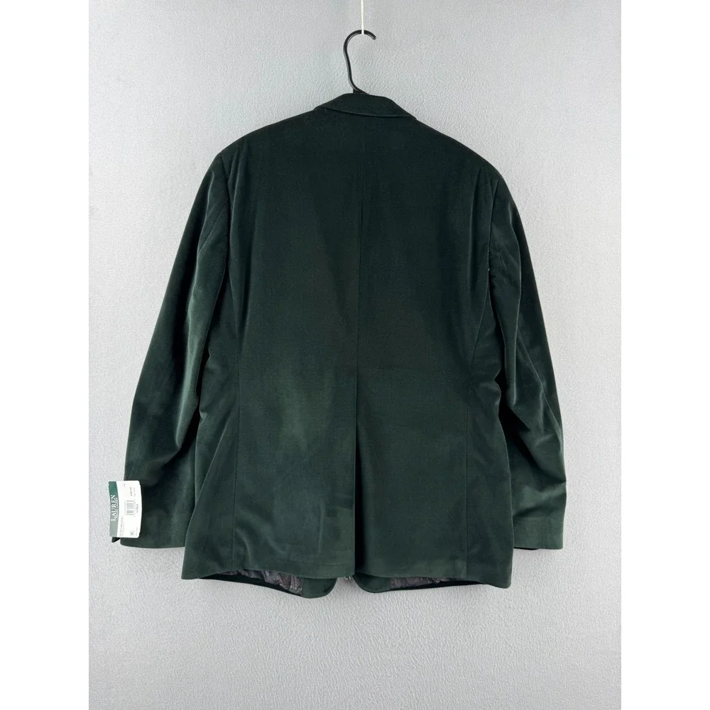 Lauren Ralph Lauren Sport Coat Blazer Mens‎ 42 Hunter Green Velvet Lexington NEW